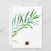 PixDezines Engagement Party Palm Fronds+Honingraat Kaart (Achterkant)