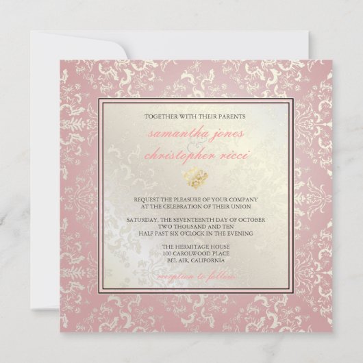 PixDezines Étienne Damask Kaart (Achterkant)