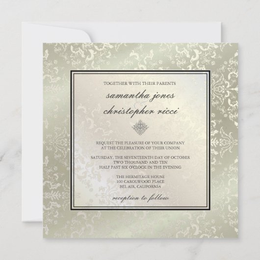 PixDezines Étienne Damask Kaart (Achterkant)