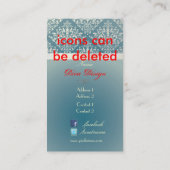 PixDezines Étienne Damask Visitekaartje (Achterkant)