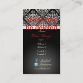 PixDezines Étienne Damask Visitekaartje (Achterkant)