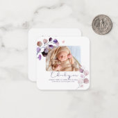 PixDezines Eucalyptus Baby shower Dank u Notitiekaartje (Voorkant / Achterkant in situ)