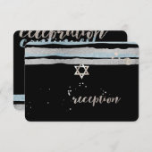 PixDezines faux blauw/zilver/strepen/receptie (Voorkant / Achterkant)