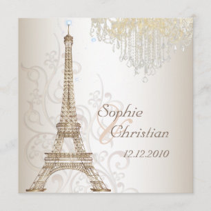 PixDezines Faux Bronze Eiffeltoren/Luhandelier Kaart