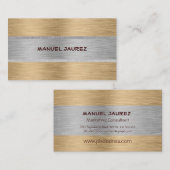 PixDezines faux brushe metal/diy fonts+kleuren Visitekaartje (Voorkant / Achterkant)