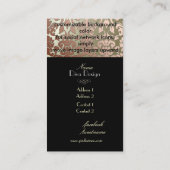 PixDezines Faux Copper Flora Damask/diy background Visitekaartje (Achterkant)