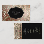 PixDezines Faux Copper Flora Damask/diy background Visitekaartje (Voorkant / Achterkant)