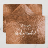 PixDezines Faux Copper wordt u...bruidsmeisje Kaart (Voorkant / Achterkant)