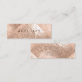 PixDezines Faux Foil/Pink Champagne Mini Visitekaartje (Voorkant / Achterkant)