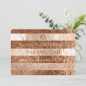 PixDezines faux foil/Silver Strees bar mitzvah Kaart (Staand voorkant)