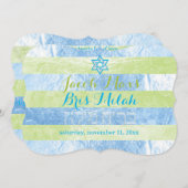 PixDezines Faux Foil Stripes Bris Milah Kaart (Voorkant / Achterkant)