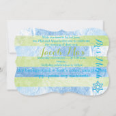 PixDezines Faux Foil Stripes Bris Milah Kaart (Achterkant)