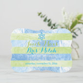 PixDezines Faux Foil Stripes Bris Milah Kaart (Staand voorkant)