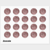 PixDezines FAUX FOLIE, BRONS Ronde Sticker (Vel)