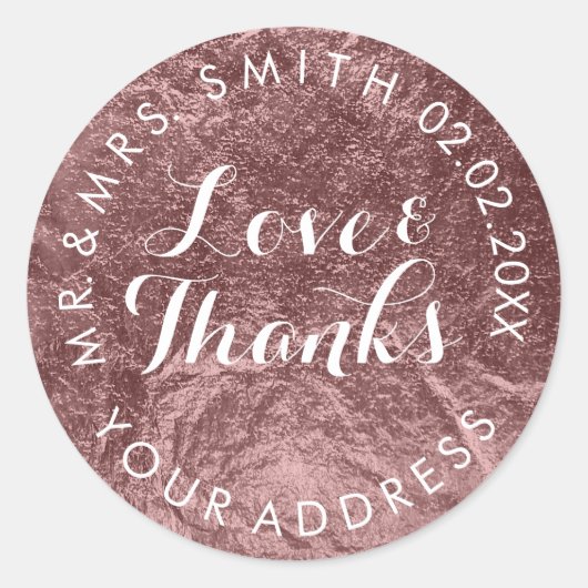 PixDezines FAUX FOLIE, BRONS Ronde Sticker (Voorkant)