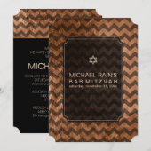 PixDezines faux folie/chevron bar mitswa Kaart (Voorkant / Achterkant)