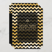 PixDezines faux folie/chevron bar mitswa Kaart (Voorkant / Achterkant)