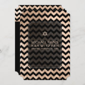 PixDezines faux folie/chevron bar mitswa Kaart (Voorkant / Achterkant)