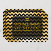 PixDezines faux folie/chevron bar mitswa Kaart (Voorkant / Achterkant)