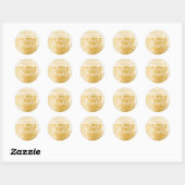 PixDezines faux folie/goud/bedankt/DIY tekst Ronde Sticker (Vel)