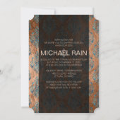 PixDezines faux folie/tunis damask bar mitzvah Kaart (Achterkant)