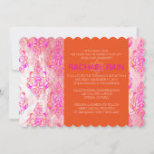 PixDezines faux folie/tunis damast bat mitzvah Kaart (Achterkant)