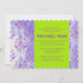 PixDezines faux folie/tunis damast bat mitzvah Kaart (Achterkant)