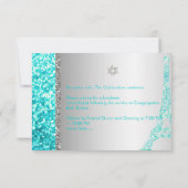 PixDezines faux glitter eiffel/mitzvah viering Kaart (Achterkant)