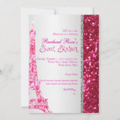 PixDezines faux glitter eifflel/roze ruby/zoet 16 Kaart (Achterkant)