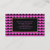 PixDezines Faux Glitter Heet Roze Hart Visitekaartje (Achterkant)