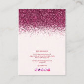 PixDezines Faux Glitter, Red Cherry Visitekaartje (Achterkant)