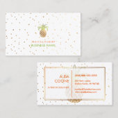PixDezines Faux Gold Ananas/DIY kleur Visitekaartje (Voorkant / Achterkant)