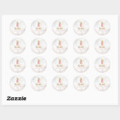 PixDezines Faux Gold Ananas/Pasty Sinaasappel/Marm Ronde Sticker (Vel)