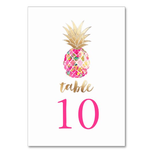 PixDezines Faux Gold Ananas/Tafel Kaarten (Achterkant)