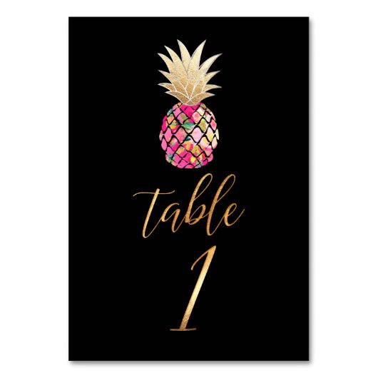 PixDezines Faux Gold Ananas/Tafel Kaarten (Achterkant)