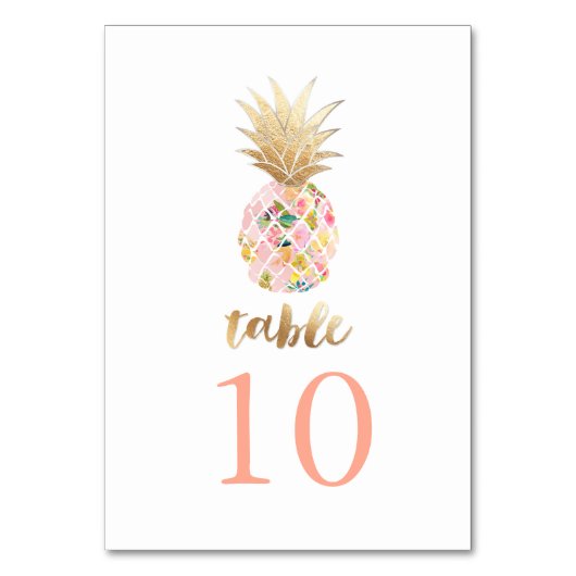 PixDezines Faux Gold Ananas/Tafel Kaarten (Achterkant)