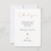 PixDezines Faux Gold Baby shower Bedankt (Achterkant)