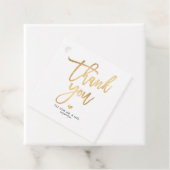 PixDezines Faux Gold Brush Calligrafie Hartelijk d Bedankjes Labels (In situ)