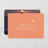 PixDezines faux gold brush/save date/DIY kleur Save The Date (Voorkant / Achterkant)