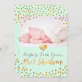 PixDezines Faux Gold Confetti/Brit Shalom/DIYcolor Kaart (Voorkant / Achterkant)