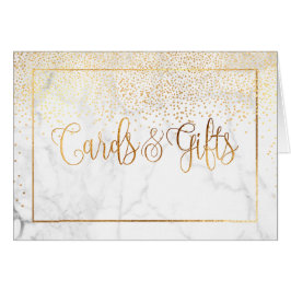 PixDezines Faux Gold Confetti/Cards+Cards Sign.