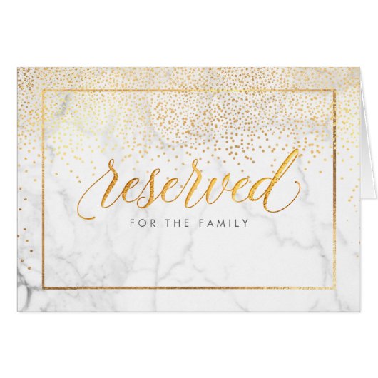 PixDezines Faux Gold Confetti/Gereserveerde tabel (Voorkant Horizontaal)