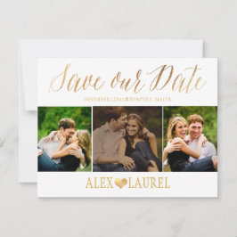 PixDezines Faux Gold Confetti/Hart/Opslagdatum Save The Date