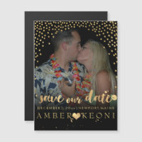 PixDezines Faux Gold Confetti/Heart/Opslagdatum