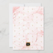 PixDezines Faux Gold Confetti+Marble Christening Kaart (Achterkant)