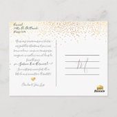 PixDezines Faux Gold Confetti/Remerciements Briefkaart (Achterkant)