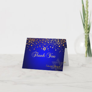 PixDezines Faux Gold Confetti, Royal Blu Bedankt