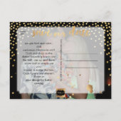 PixDezines faux gold/confetti/save datum/DIY kleur Aankondigingskaart (Achterkant)