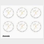 PixDezines FAUX GOLD, DANK U + HART Ronde Sticker (Vel)