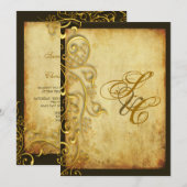 PixDezines  FAUX GOLD FILIGREE DIY GRORDER Kaart (Voorkant / Achterkant)